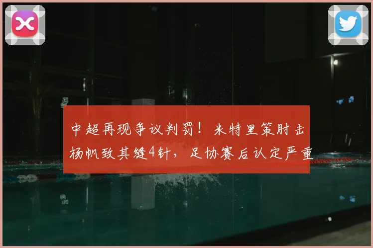 中超再现争议判罚!米特里策肘击杨帆致其缝4针,足协赛后认定严重犯规并确认漏判红牌